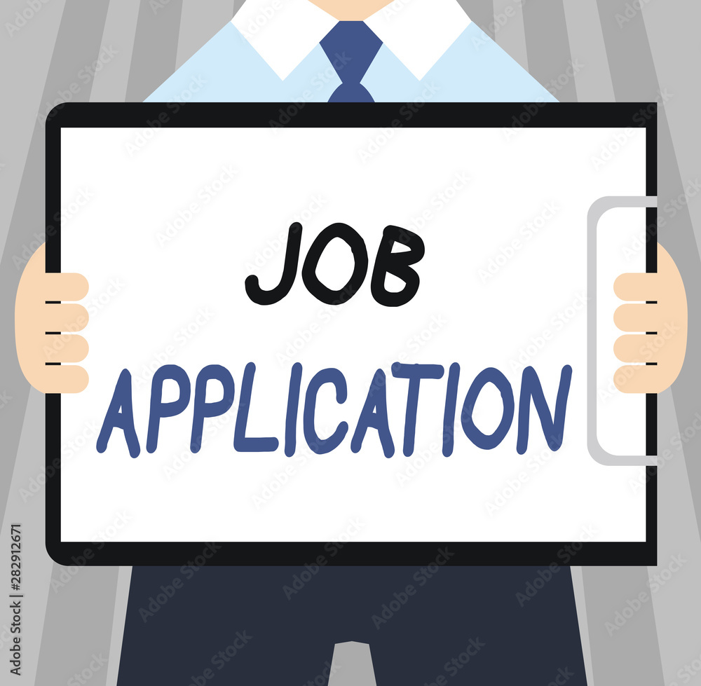 Word writing text Job Application. Business concept for The standard business document serves a number of purposes. Word writing text Job Application. Business concept for The standard business document serves a number of purposes.