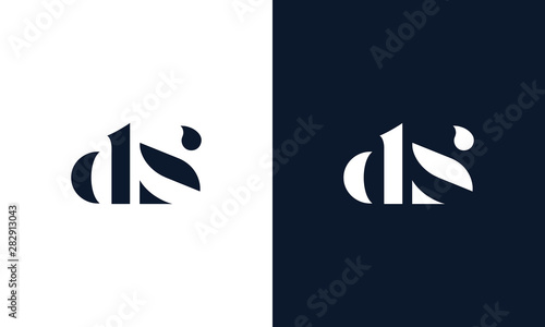 Abstract letter DS logo. This logo icon incorporate with abstract shape in the creative way.