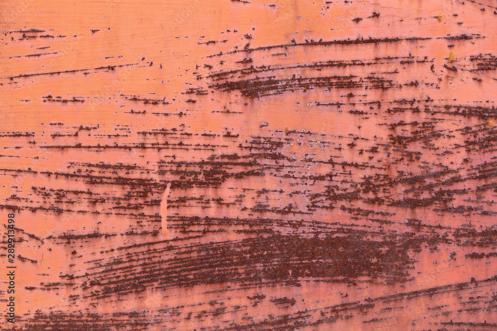 Old weathered rusty metal painted texture with scratches. Horizontal color photography. Old weathered rusty metal painted texture with scratches. Horizontal color photography.