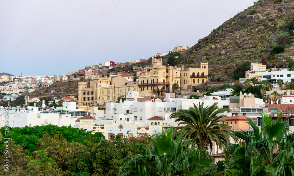 Scenic cityscape of Santa Cruz de Tenerife in summer season, Canary Islands, Spain