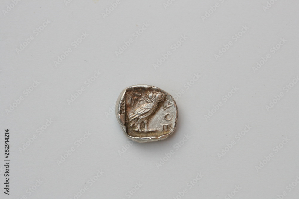 Tetradrachme, alte griechische Münze Tetradrachme, alte griechische Münze