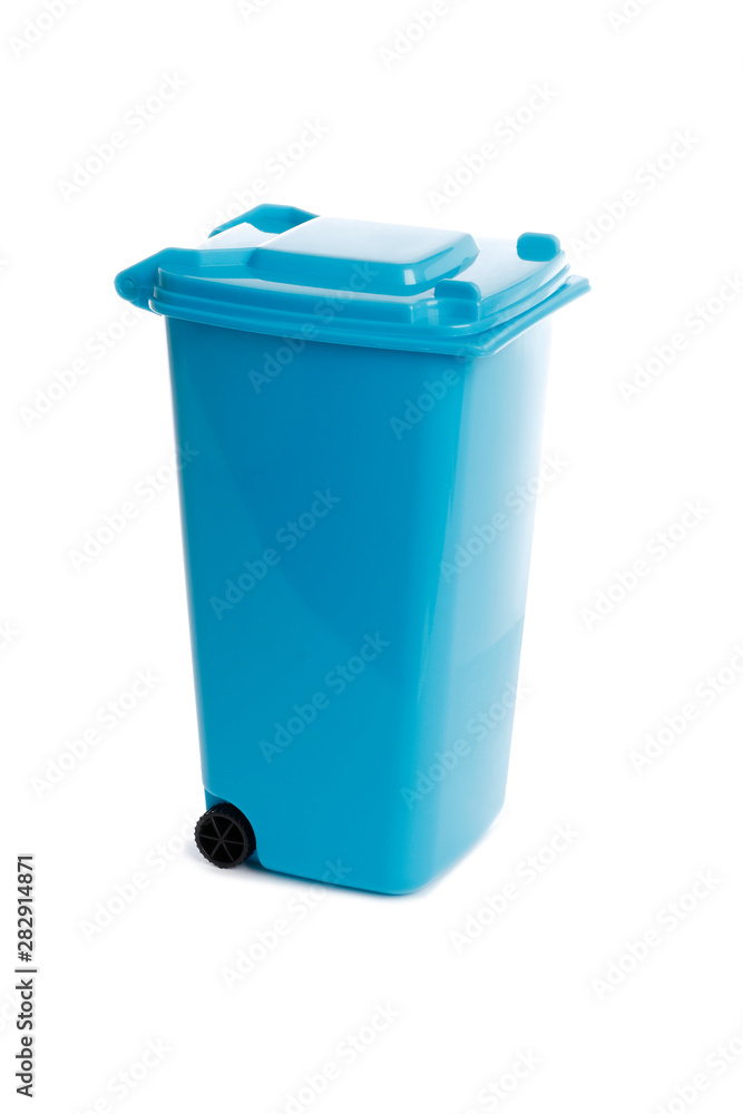 Trash bin closed isolated on a white background Trash bin closed isolated on a white background