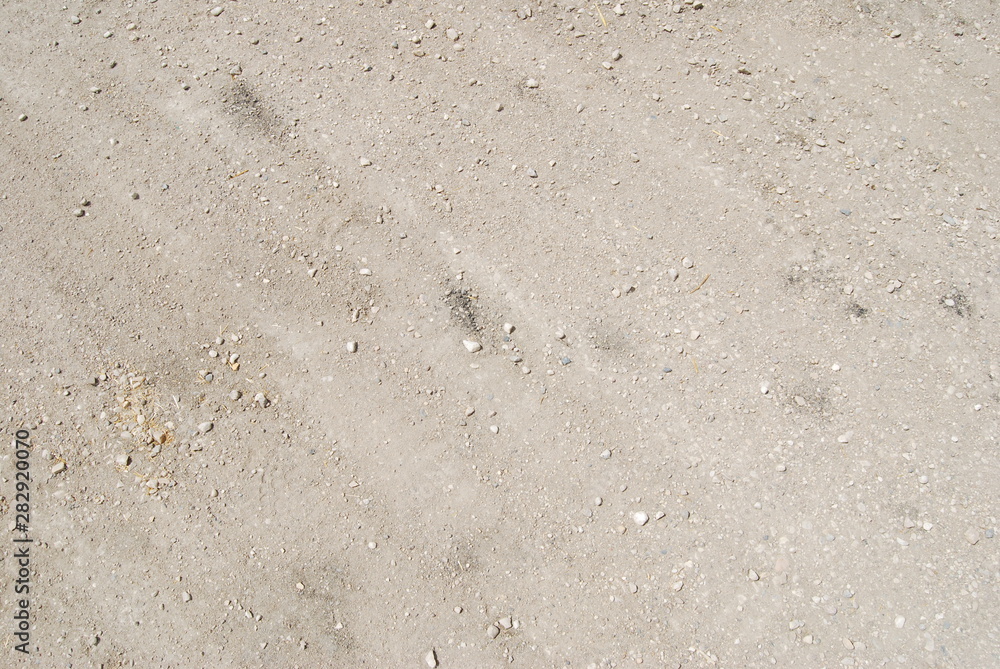 Texture of a gravel road