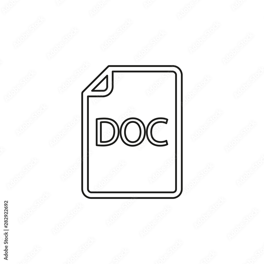 download DOC document icon - vector file format download DOC document icon - vector file format