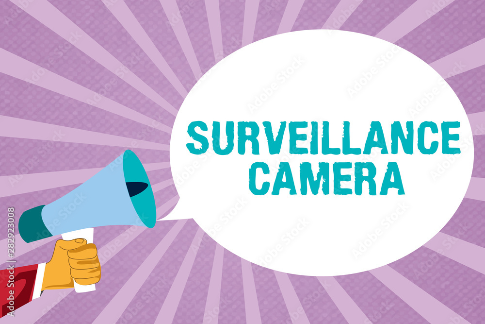 Text sign showing Surveillance Camera. Conceptual photo Closed Circuit Television transmit signal on monitors. Text sign showing Surveillance Camera. Conceptual photo Closed Circuit Television transmit signal on monitors.