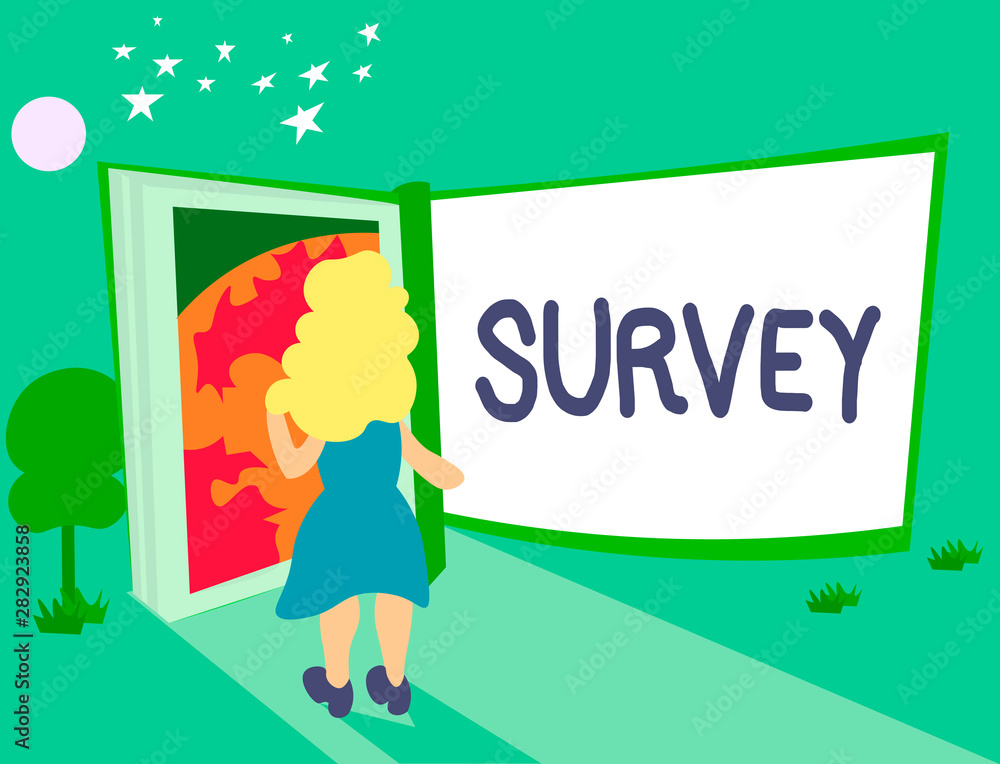Handwriting text Survey. Concept meaning look closely at or examine someone or something Record area. Handwriting text Survey. Concept meaning look closely at or examine someone or something Record area.