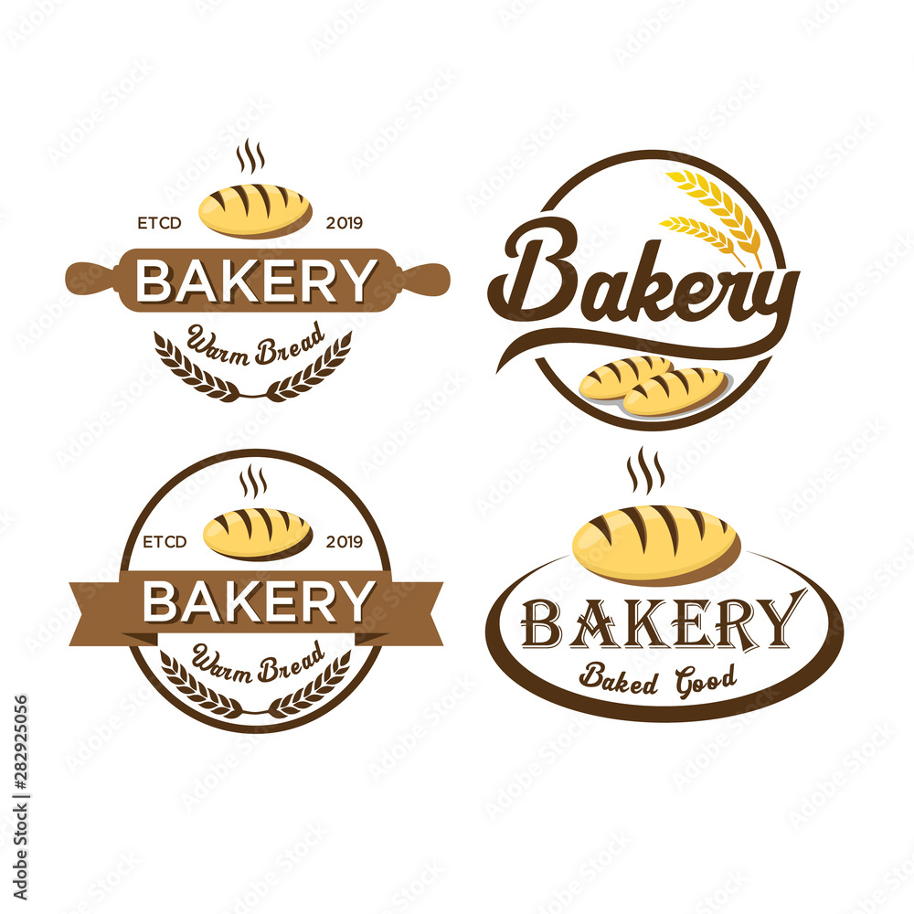 Vector Retro Vintage Bakery Emblem, Vector design elements, Templates ...
