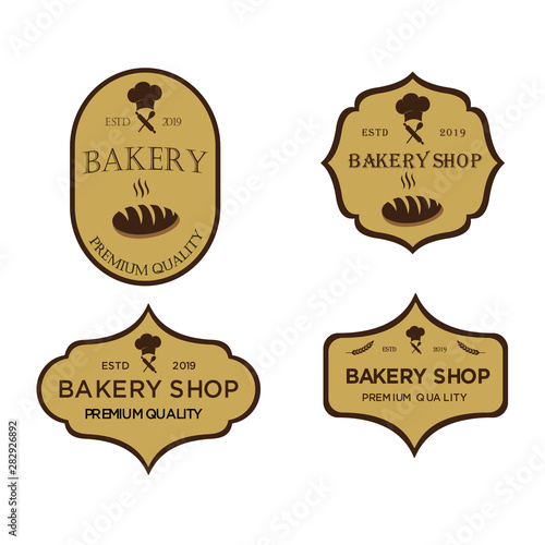 Vector Retro Vintage Bakery Emblem, Vector design elements, Templates, business signs, logos, identities, labels, icons, and objects, with EPS10 that can be edited.