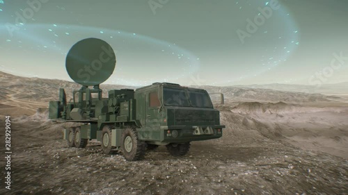 Defense Military Vehicle Scans Territory photo