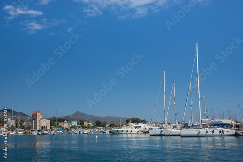 Panoramic view of Aegina town in Aegina island, Saronic gulf, Greece. © Aron M  - Austria