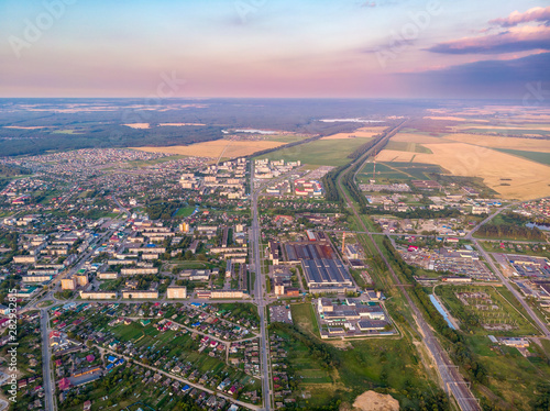 Aerial view of Smorgon, Grodno region, Belarus. Drone photo © Ivan Abramkin