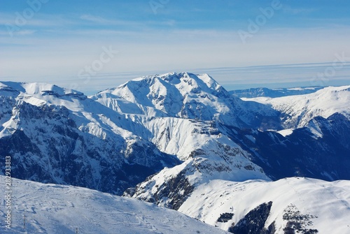 mountains in winter France the Alps © Madison