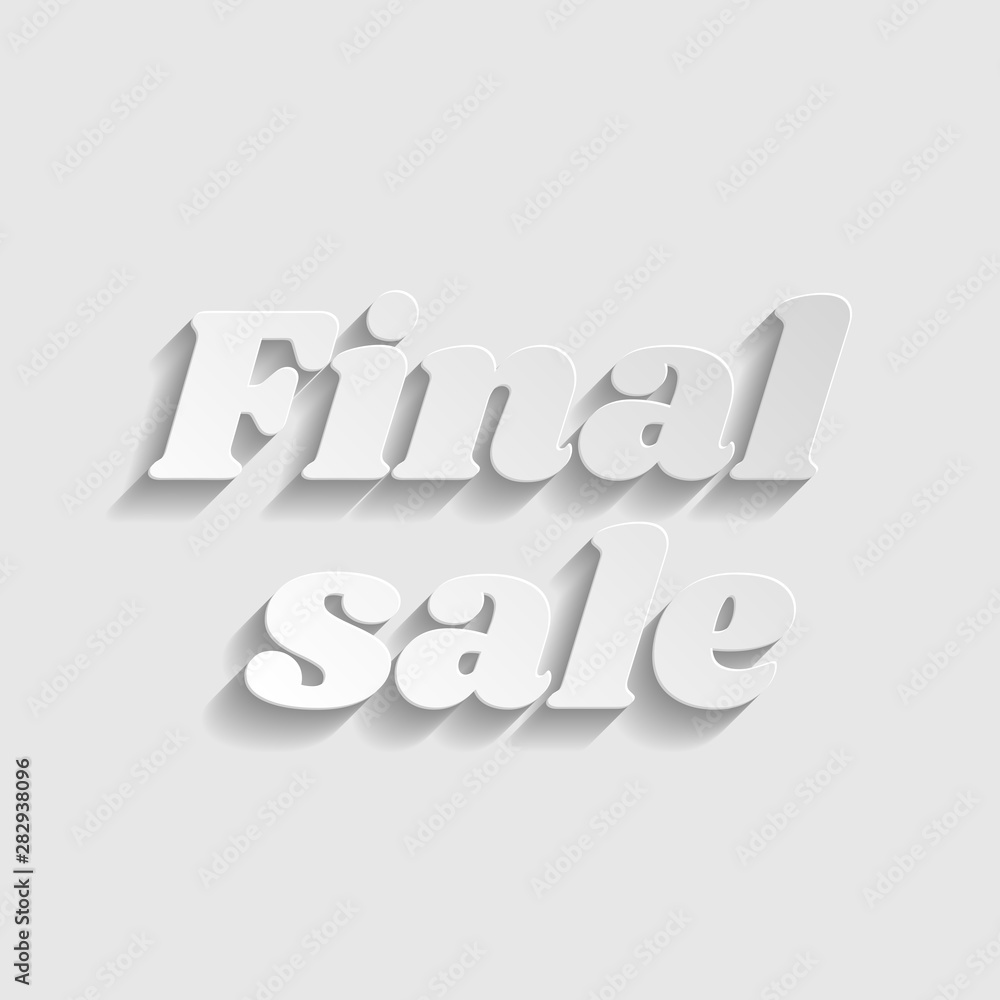 Final Sale inscription. Paper style icon. Illustration. Final Sale inscription. Paper style icon. Illustration.