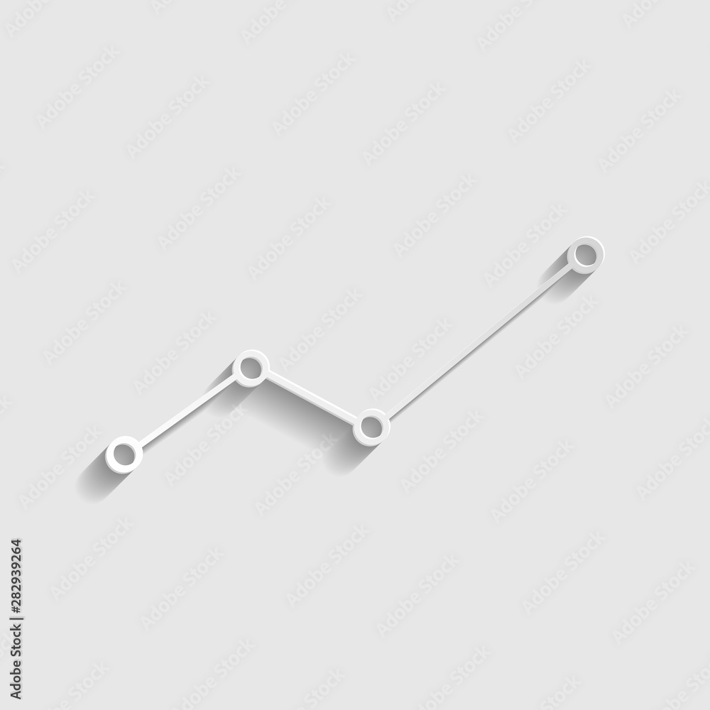 Finance And Chart sign. Paper style icon. Illustration. Finance And Chart sign. Paper style icon. Illustration.
