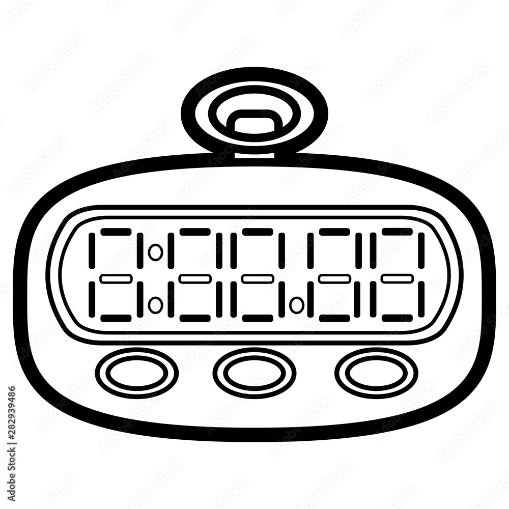 Cartoon Stopwatch Isolated Stock Vector | Adobe Stock
