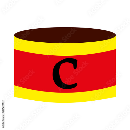 Vector Cartoon Captain Armband Isolated On White Background