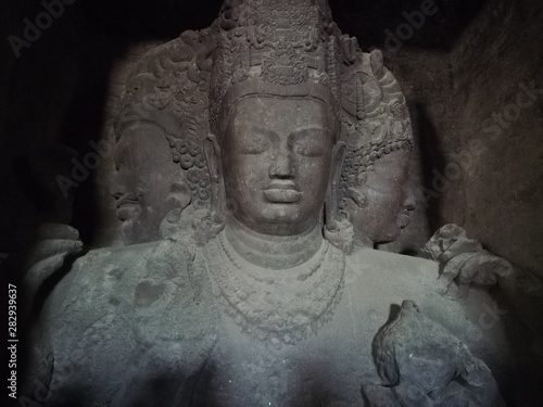  Trimurti sculpture  Elephanta Caves 