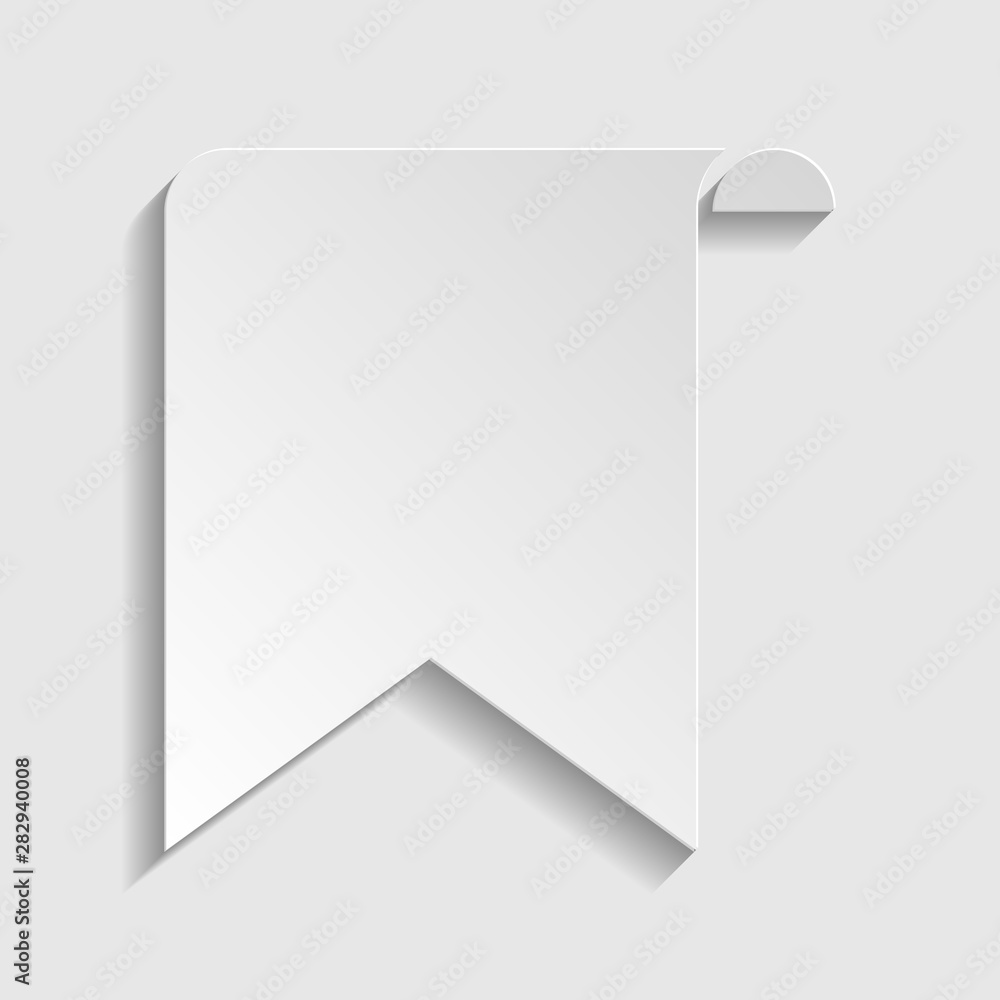 Bookmark sign. Paper style icon. Illustration. Bookmark sign. Paper style icon. Illustration.