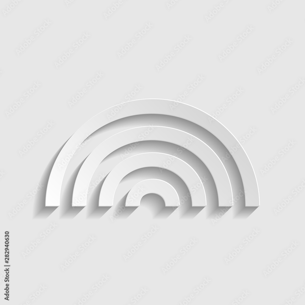 Rainbow sign. Paper style icon. Illustration. Rainbow sign. Paper style icon. Illustration.