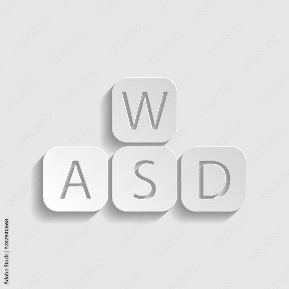 ABC cubes icons set. Paper style icon. Illustration. ABC cubes icons set. Paper style icon. Illustration.