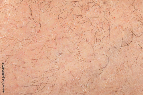 Abstract background of male adult human skin with hair