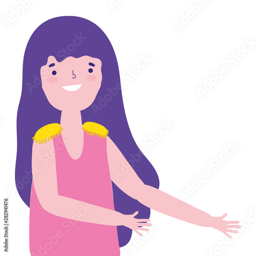 Avatar of woman cartoon vector design vector illustration