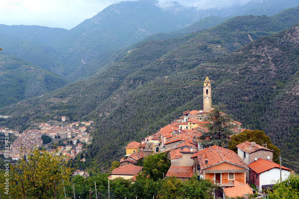 small town of San Romolo in the Ligurian alps near Sanremo