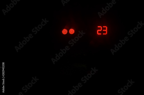 traffic light in red with countdown time - number 23