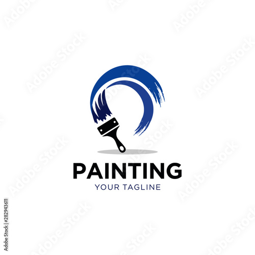 Painting Services Logo Vector Template