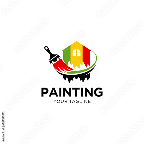 Painting Services Logo Vector Template