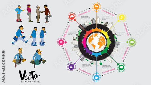 Infographic vector elements for business illustration