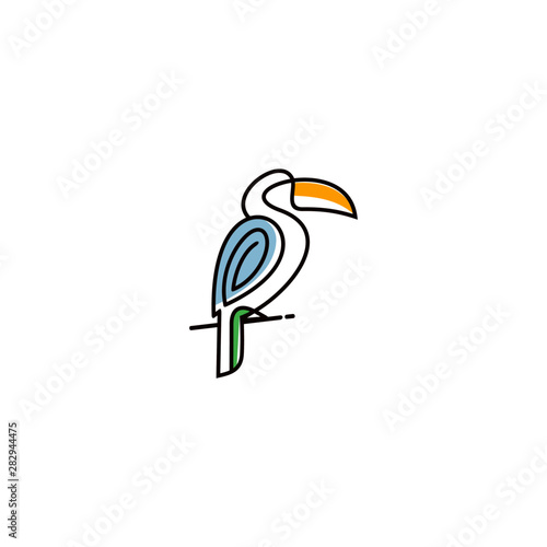 Toucan Abstract Logo Stock Vector