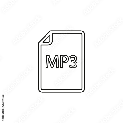 download MP3 document icon - vector file format