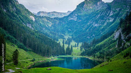 Beautiful mountain lake in the Swiss Alps - very romantic © 4kclips