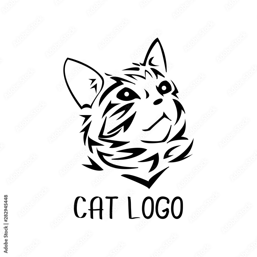Vector of a cat face design on white background, Pet. Animals - Vector