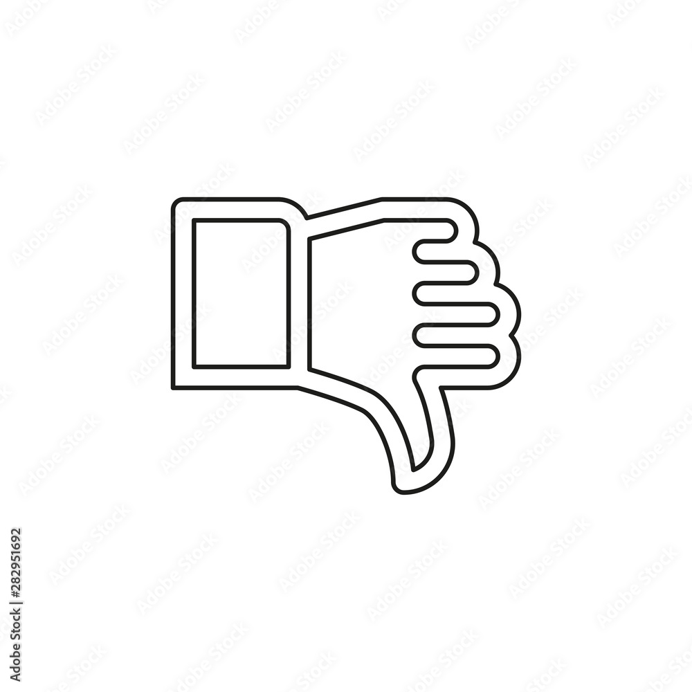 Dislike hand thumb down illustration Dislike hand thumb down illustration