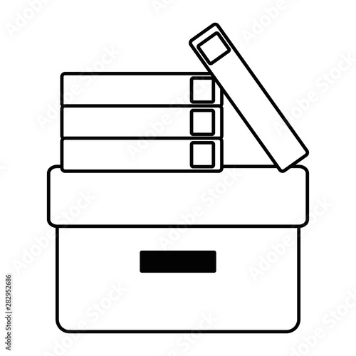 Wallpaper Mural Isolated box with books design Torontodigital.ca