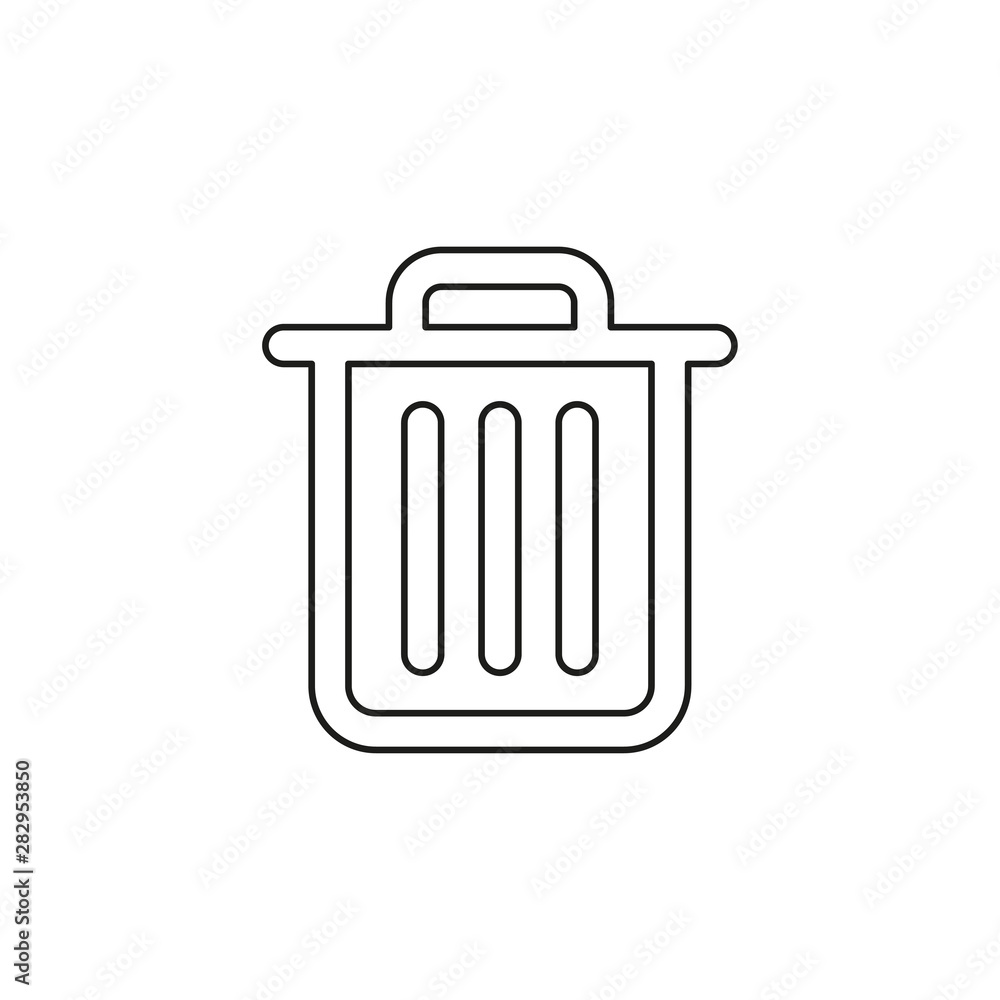 trashcan icon, vector trash bin - basket trashcan icon, vector trash bin - basket
