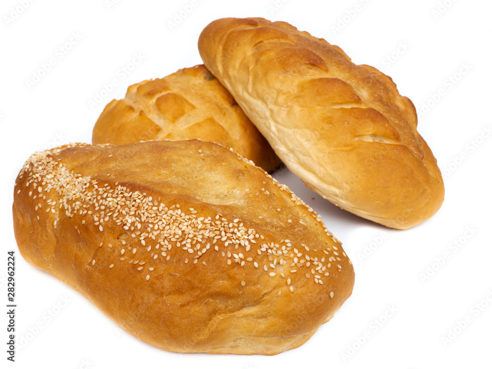 Loaf of bread on a white background Loaf of bread on a white background