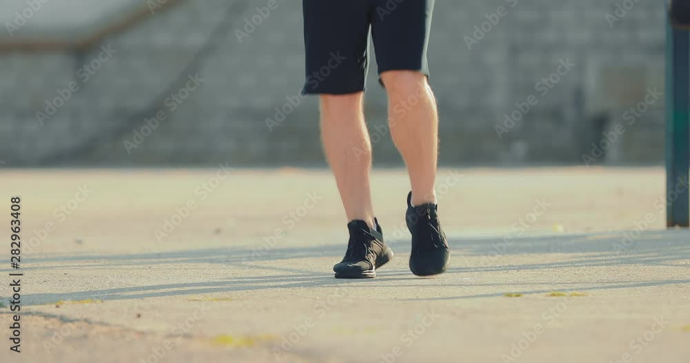 Active jumping rope. Bottom view. Close-up. Active jumping rope. Bottom view. Close-up.