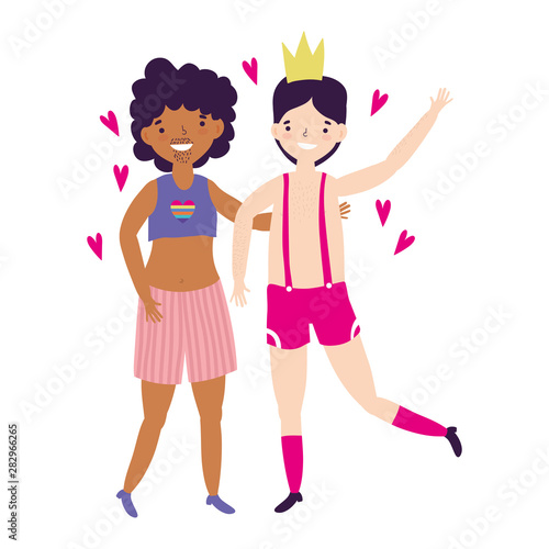 Men supporting lgtbi march design