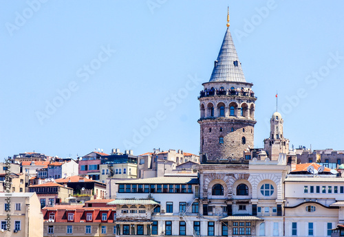 Galata Tower and Bridge in Istanbul, Turkey