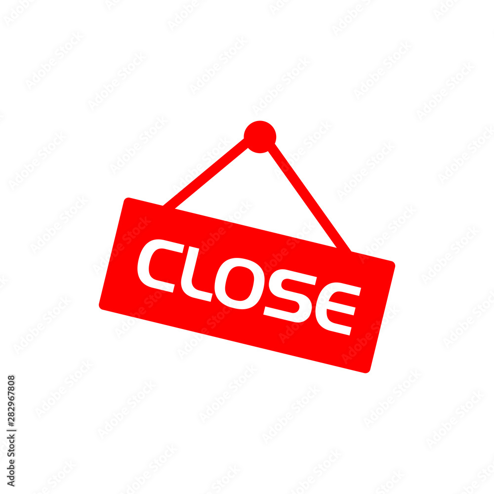 Open Close hanging icon vector symbol illustration Open Close hanging icon vector symbol illustration