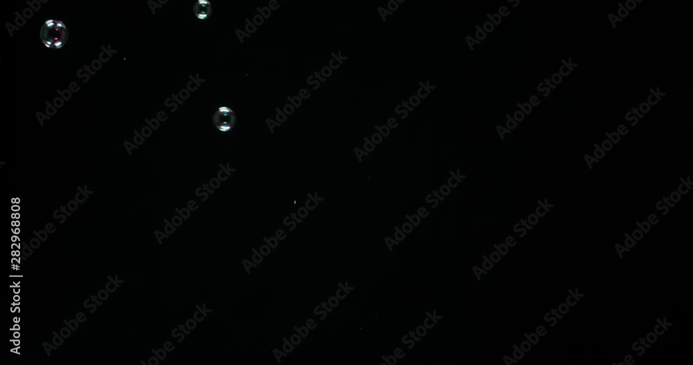 Soup bubbles isolated on black background Soup bubbles isolated on black background