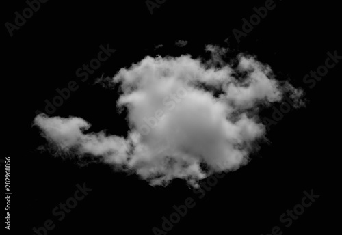 Clouds on black background