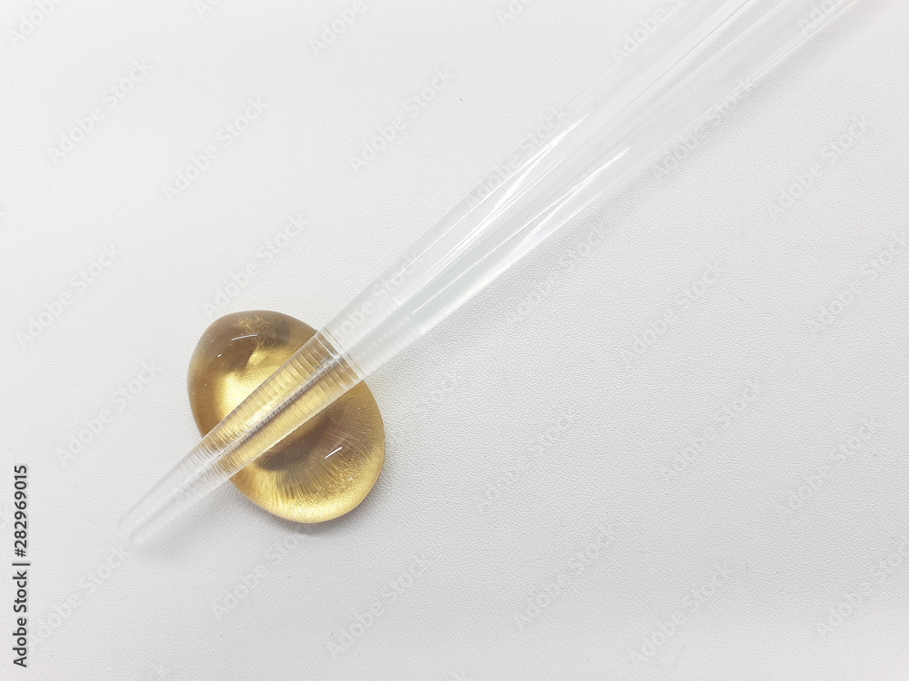 Japanese Elegant Luxury Modern Classic Golden Transparent Chopstick in White Isolated Background