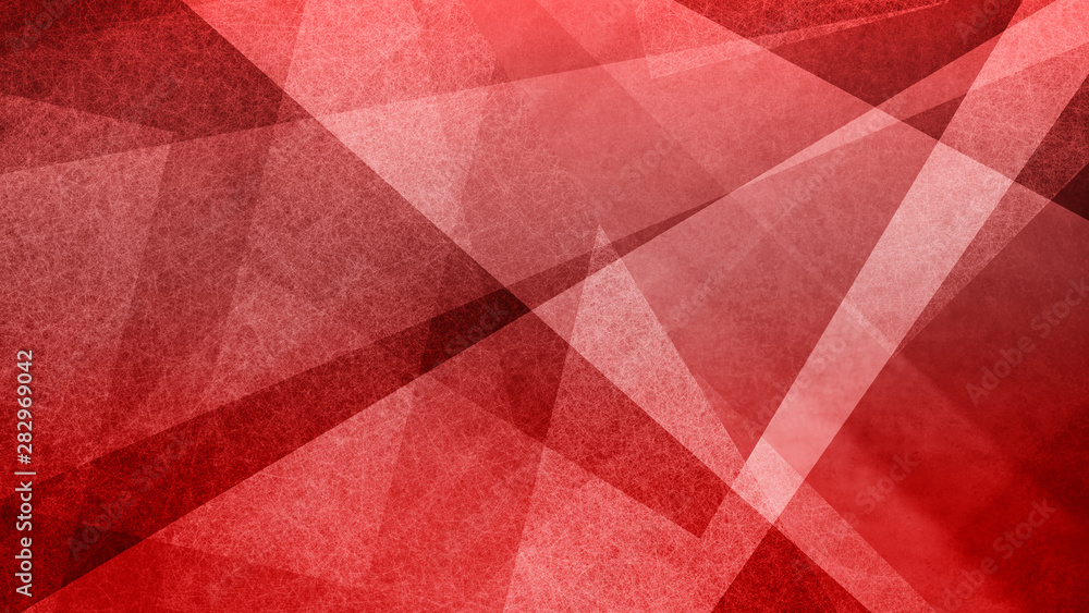 Fototapeta premium Red abstract background with stripes and triangle shapes in modern geometric pattern design