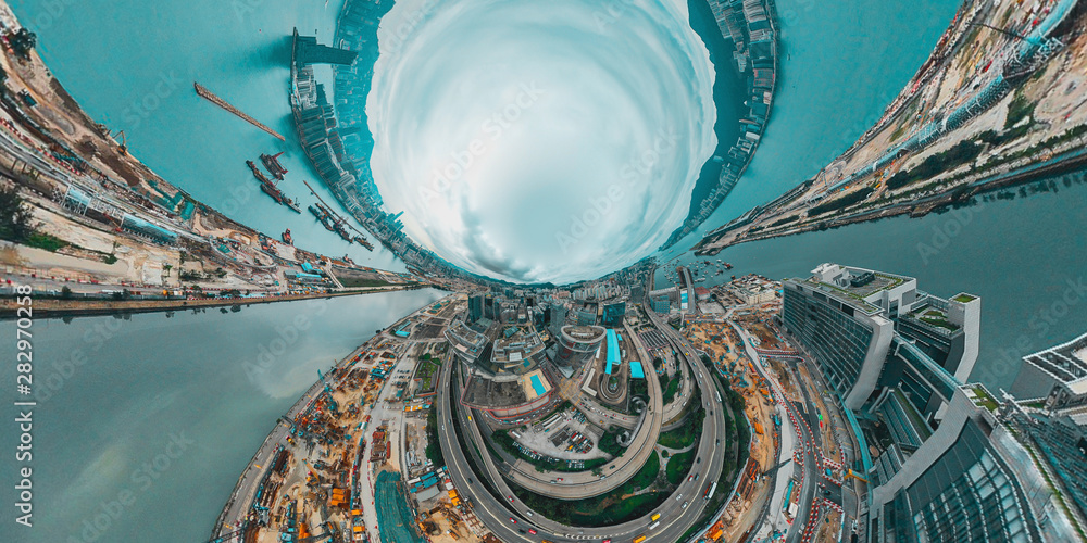 Wall Mural Panorama Landscape of Hong Kong Cityscape