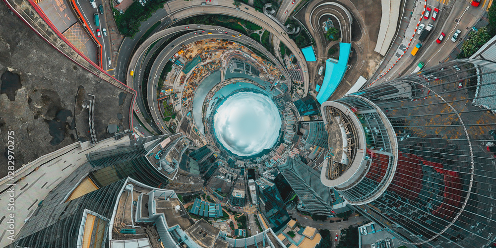Wall Mural Panorama Landscape of Hong Kong Cityscape
