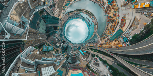Photography Panorama Landscape of Hong Kong Cityscape